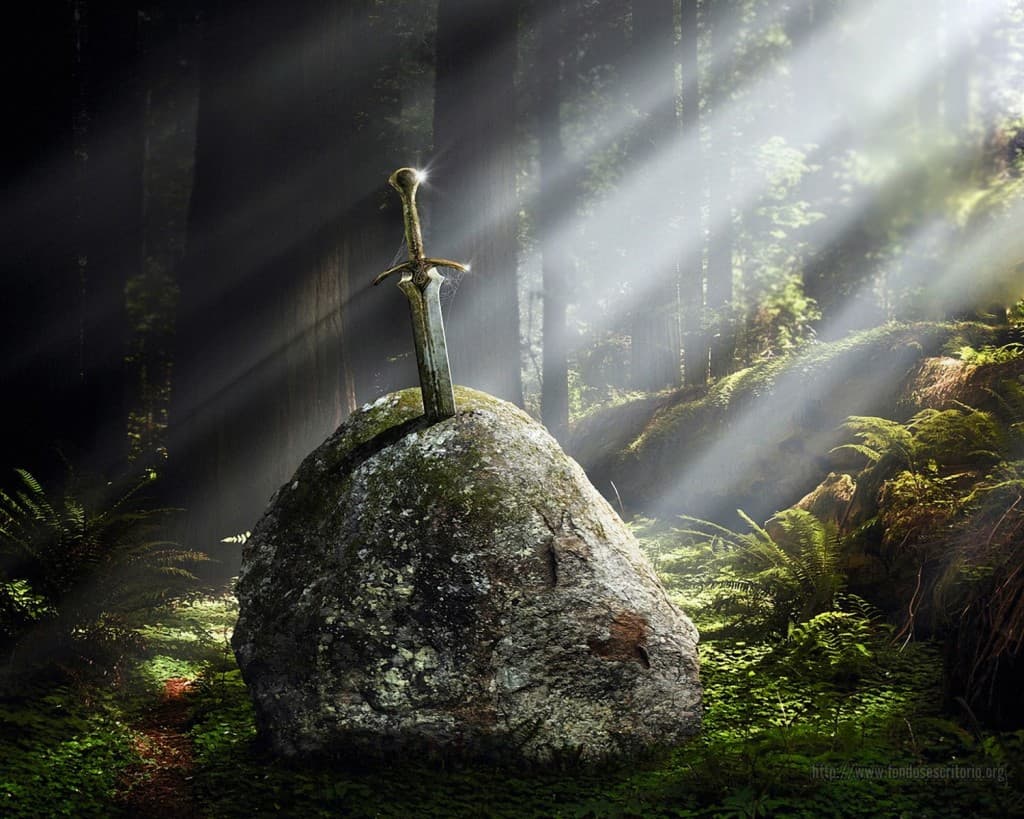 Excalibur, het zwaard uit de Keltische Merlijn-traditie